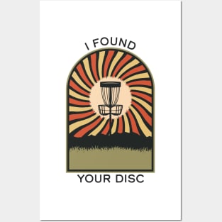 I Found Your Disc | Disc Golf Vintage Retro Arch Mountains Posters and Art